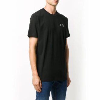 Camiseta de manga corta con estampado del logotipo, color negro