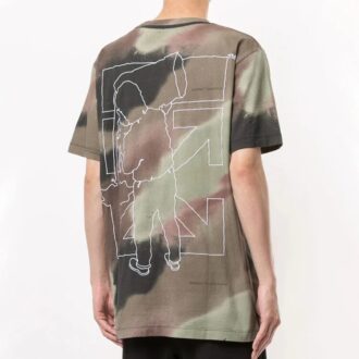 Camiseta de manga corta con estampado del logotipo de Arrows para hombre, verde, FW20