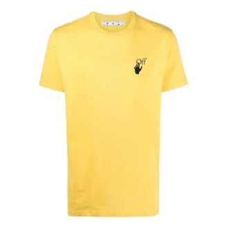 Camiseta de manga corta con estampado del logotipo de la temporada primavera-verano 2021, versión estándar, color amarillo