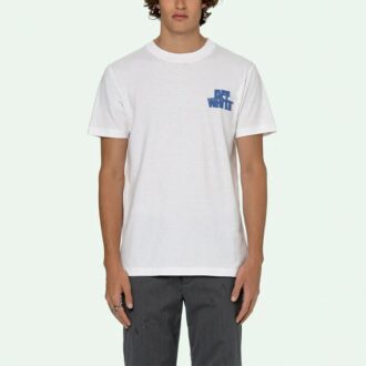 Camiseta de manga corta con estampado del logotipo en la espalda, colección SS21, color blanco Camiseta de manga corta con estampado del logotipo en la espalda, colección SS21, color blanco