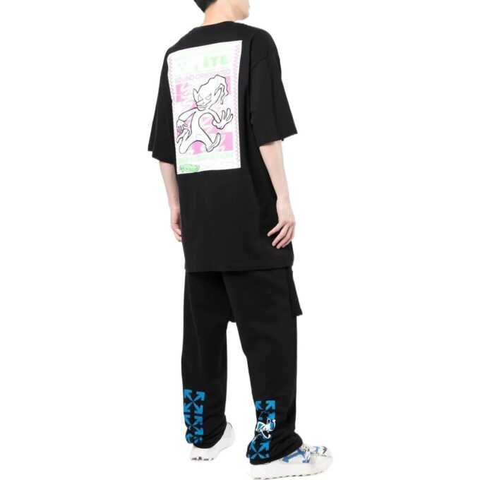 Camiseta de manga corta con estampado del logotipo «Negro»
