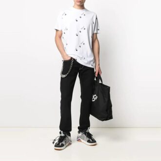 Camiseta de manga corta con estampado del logotipo SS21, color blanco Camiseta de manga corta con estampado del logotipo SS21, color blanco