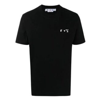 Camiseta de manga corta con estampado del logotipo SS22, color negro