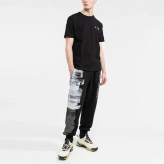 Camiseta de manga corta con estampado del logotipo SS22, color negro