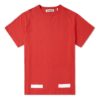 Camiseta de manga corta con estampado diagonal cepillado