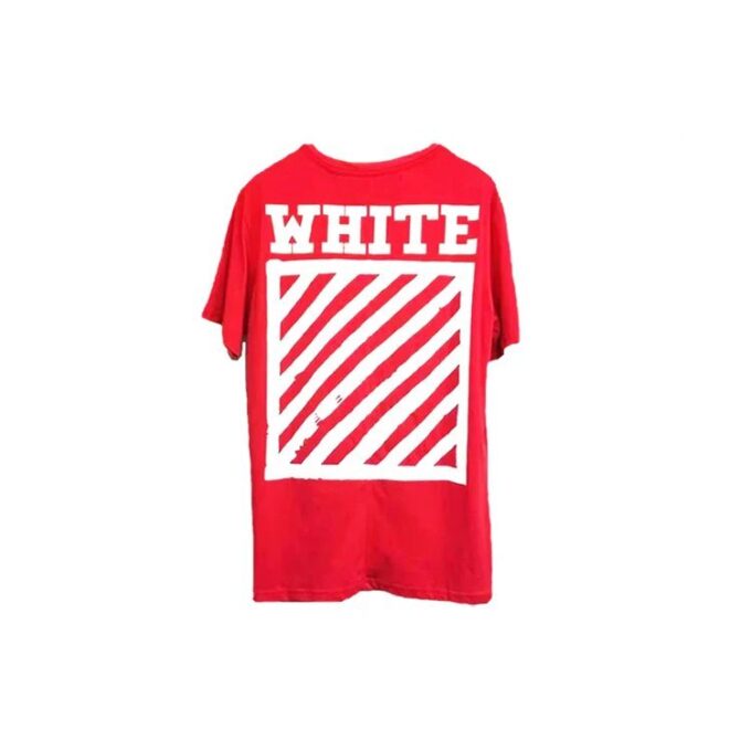 Camiseta de manga corta con estampado diagonal cepillado
