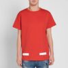 Camiseta de manga corta con estampado diagonal cepillado