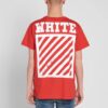 Camiseta de manga corta con estampado diagonal cepillado