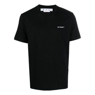 Camiseta de manga corta con estampado en la espalda Off-White para hombre, colección primavera-verano 2022, color negro