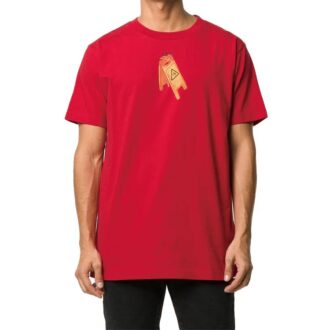 Camiseta de manga corta con estampado grande del logotipo de Pascal en rojo