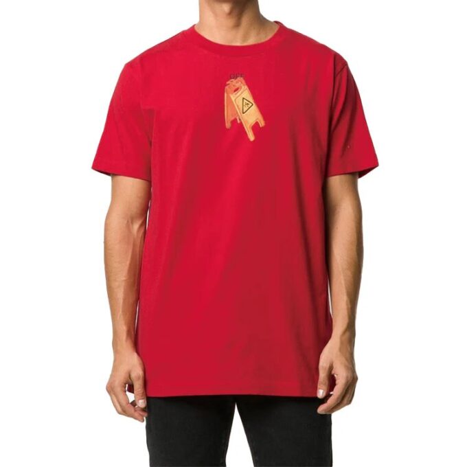 Camiseta de manga corta con estampado grande del logotipo de Pascal en rojo