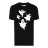 Camiseta de manga corta con estampado, negra