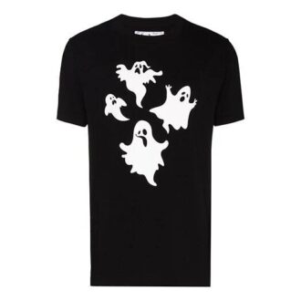 Camiseta de manga corta con estampado, negra