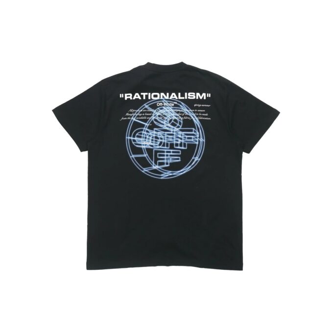 Camiseta de manga corta con estampado Rationalism, negro