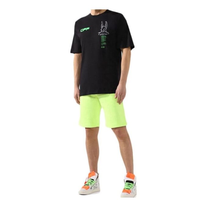 Camiseta de manga corta con estampado SS21, color negro