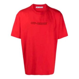 Camiseta de manga corta con estampado SS21, color rojo