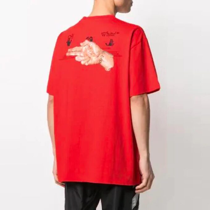 Camiseta de manga corta con estampado SS21, color rojo