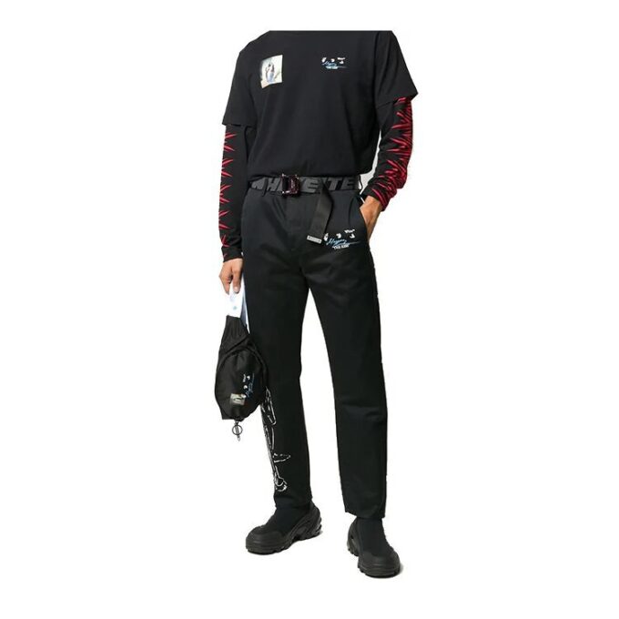 Camiseta de manga corta con estampado «The Kiss» en negro