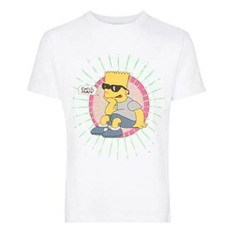 Camiseta de manga corta con gafas Bart blancas de Virgil Abloh para hombre