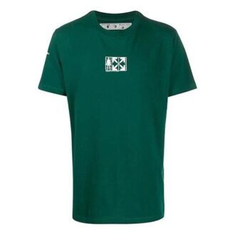 Camiseta de manga corta con logo impreso, verde