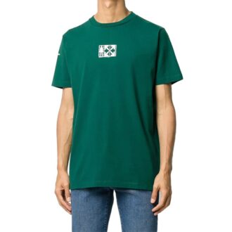 Camiseta de manga corta con logo impreso, verde