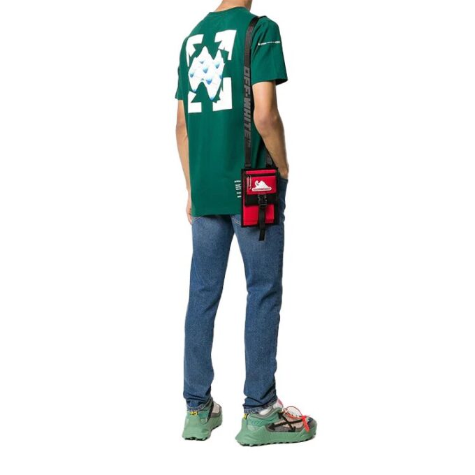 Camiseta de manga corta con logo impreso, verde
