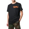 Camiseta de manga corta con logo impreso, versión estándar, negro