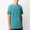 Camiseta de manga corta con logotipo bordado para hombre, verde