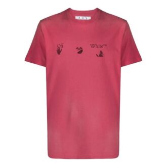 Camiseta de manga corta con logotipo, color rojo