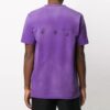 Camiseta de manga corta con logotipo morada