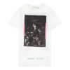Camiseta de manga corta con logotipo para hombre «Black White» y dibujo de flechas en la espalda