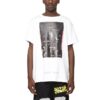 Camiseta de manga corta con logotipo para hombre «Black White» y dibujo de flechas en la espalda