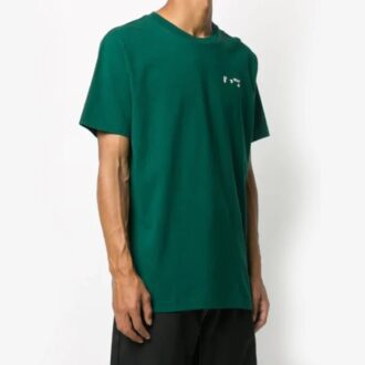 Camiseta de manga corta con mini logotipo verde