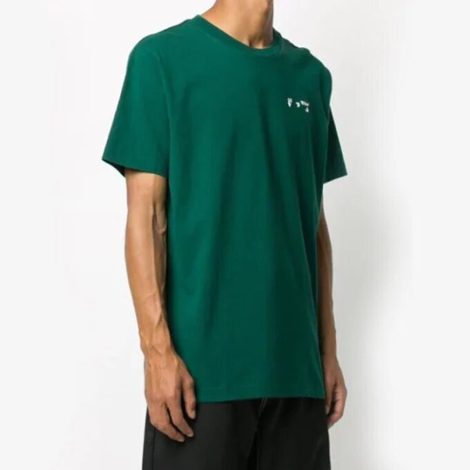 Camiseta de manga corta con mini logotipo verde