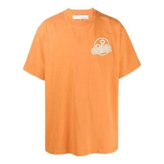 Camiseta de manga corta con parche de correa de goma Bronzing Arrow de Off-White para hombre