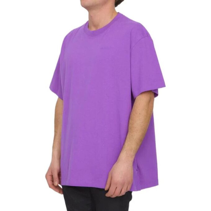 Camiseta de manga corta con solapa diagonal «Orchid»