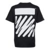 Camiseta de manga corta de algodón estampada de color liso Off-White para hombre, colección primavera-verano 2022, color negro