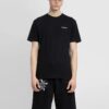 Camiseta de manga corta de algodón estampada de color liso Off-White para hombre, colección primavera-verano 2022, color negro