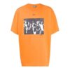 Camiseta de manga corta de cuello redondo con estampado de flechas para hombre de Off-White en color naranja