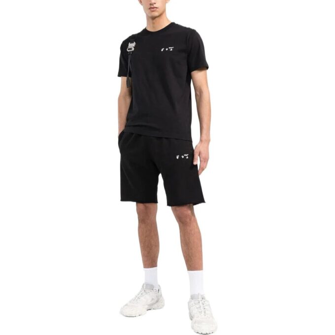 Camiseta de manga corta de cuello redondo en color liso para hombre de Off-White, color negro