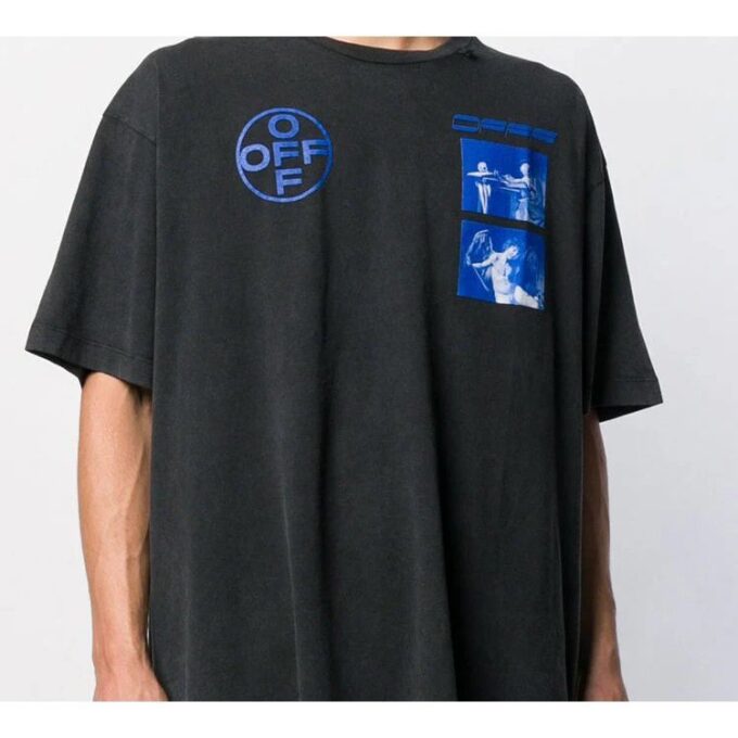 Camiseta de manga corta estampada para hombre Hardcore Caravaggio, gris