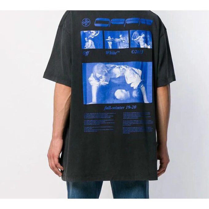 Camiseta de manga corta estampada para hombre Hardcore Caravaggio, gris