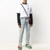 Camiseta de manga corta FW20 con esqueleto humano y flecha para hombre, color blanco