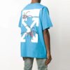 Camiseta de manga corta holgada con estampado de flechas arachno, azul