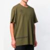 Camiseta de manga corta holgada con estampado de flechas de grafiti para hombre de Off-White en verde militar