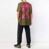 Camiseta de manga corta holgada con estampado de flechas de grafiti para hombre de Off-White en verde militar