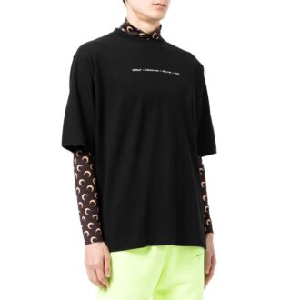 Camiseta de manga corta holgada con estampado de flechas y letras Off-White para hombre, colección Otoño-Invierno 2021, color negro Camiseta de manga corta holgada con estampado de flechas y letras Off-White para hombre, colección Otoño-Invierno 2021, color negro