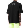 Camiseta de manga corta holgada con estampado de flechas y letras Off-White para hombre, colección Otoño-Invierno 2021, color negro