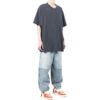 Camiseta de manga corta holgada con estampado de rayas azul marino para hombre de Off-White
