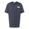 Camiseta de manga corta holgada con estampado del logotipo Alphabet, azul marino